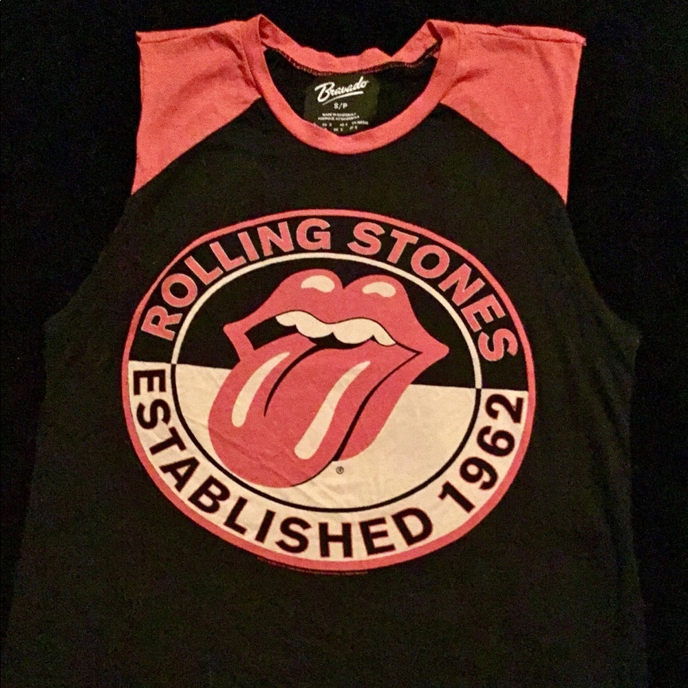 Rolling Stones cut-off baseball tank